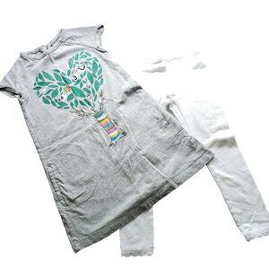 Old Navy Girls 2 Piece Gray Dress And Leggings Set Size 4T